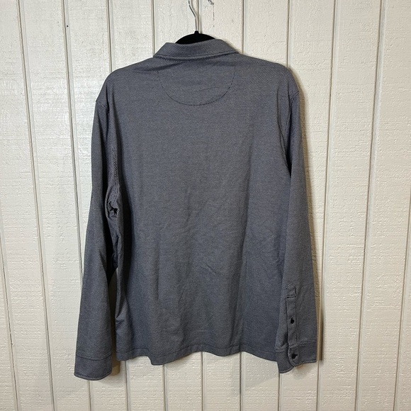 Untuckit Damaschino Diamond Birdseye Long Sleeve Polo, size XL. - Picture 3 of 6